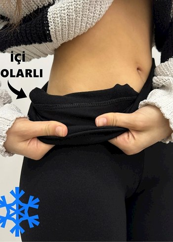 Siyah Tayt Toparlayıcı Kışlık içi Şardonlu - Görsel 9