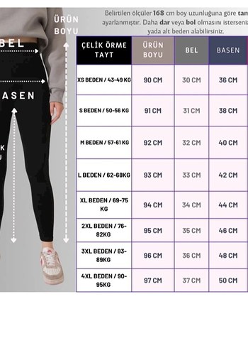 Siyah Kışlık Kadın Tayt - Görsel 5