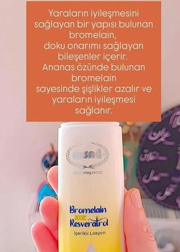 Bromelain ve Resveratrol İçerikli Losyon