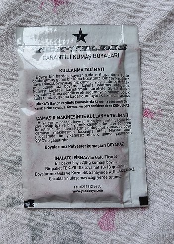  Kumaş boyası