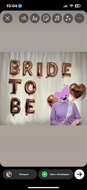 Bride to be yazılı folyo balon