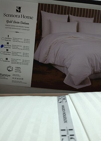 King Size Pamuk Saten Nevresim Takımı - Görsel 2