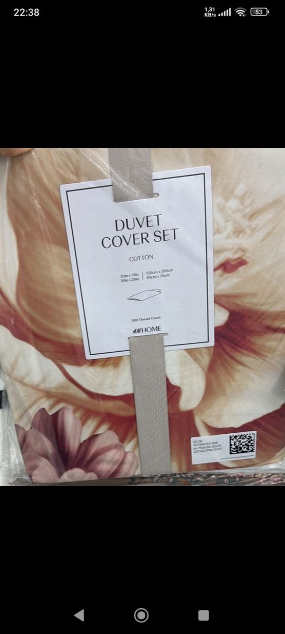 H&M Tek kişilik Pamuk Saten Nevresim Takımı - Görsel 2