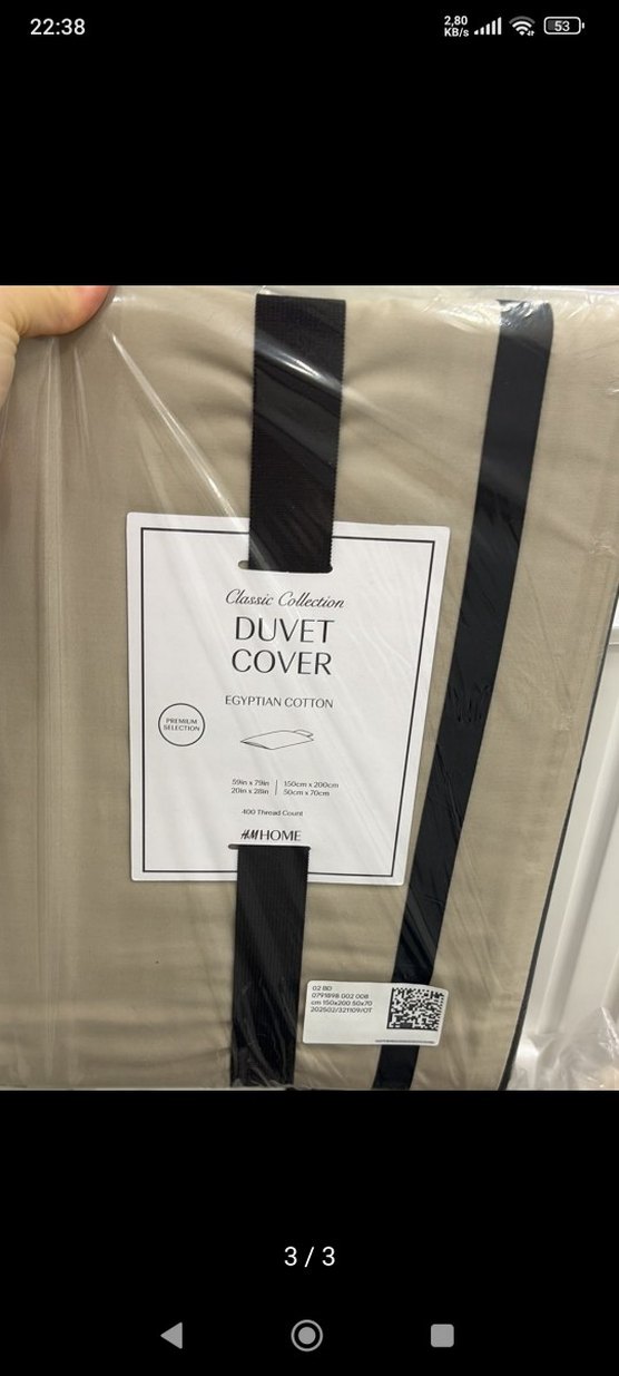 H&M Tek Kişilik Mısır Pamuklu Nevresim Takımı - Görsel 3