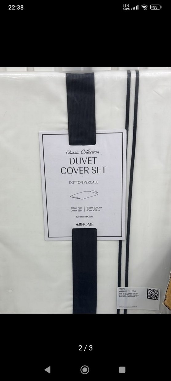 H&M Tek Kişilik Mısır Pamuklu Nevresim Takımı - Görsel 2