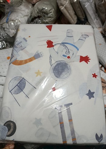 Robot ve Uzay Desenli Çocuk Nevresim Takımı %100 Pamuk - Görsel 4