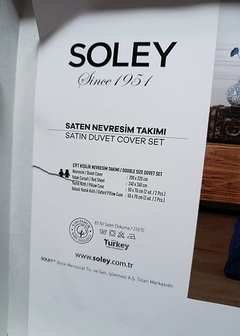 Soley Saten Nevresim Takımı farklı renk vardır - Görsel 3