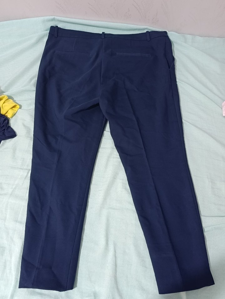 Mavi Normal Boy Kadın Kumaş Pantolon - Görsel 2