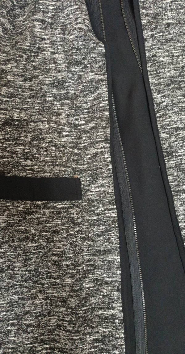 Gri Triko Hamile Uzun Ceket - Görsel 3