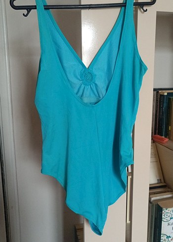 Turkuaz Drapeli Bohem Kadın Mayo - Görsel 2