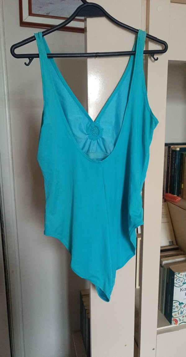 Turkuaz Drapeli Bohem Kadın Mayo - Görsel 2