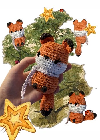 Diğer Amigurumi Tilki Oyuncak/ Anahtarlık-çanta süsü