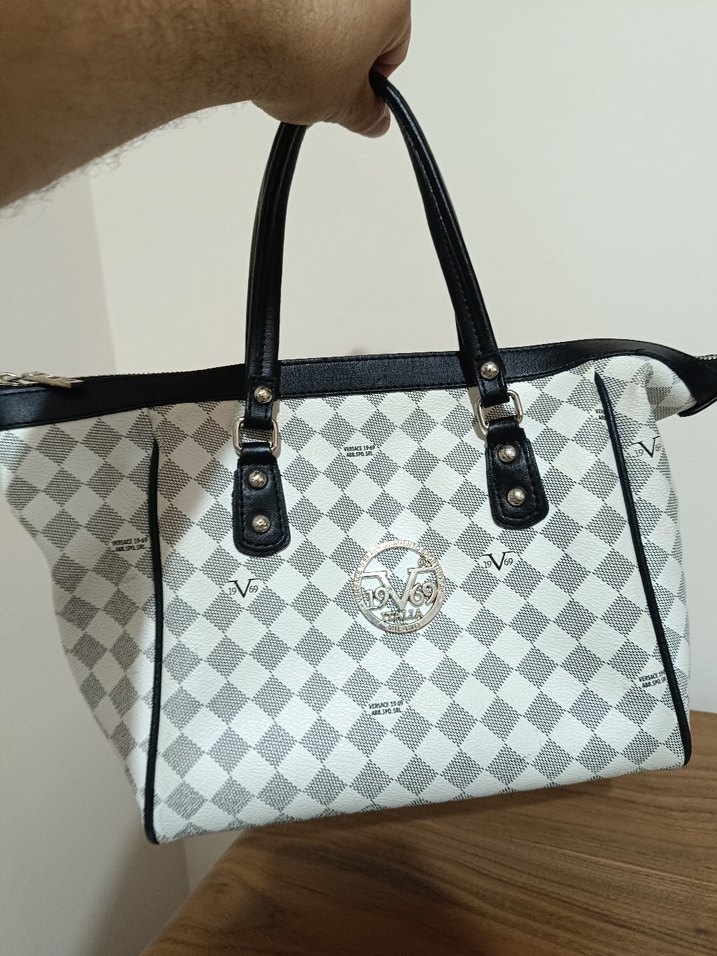 Kemerli Gri Kadın Deri Çanta - Görsel 4