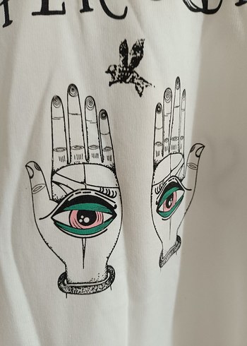 Baskılı Beyaz Kadın Sweatshirt - Görsel 3