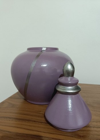 Pastel Mor Seramik Vazo - Görsel 2