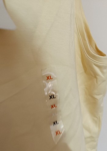 Sarı Pamuklu Kolsuz Mini Kadın Atlet - Görsel 6