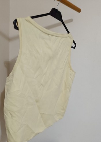 Sarı Pamuklu Kolsuz Mini Kadın Atlet - Görsel 5