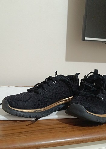 Siyah Kadın Spor Ayakkabı - Skechers - Görsel 6