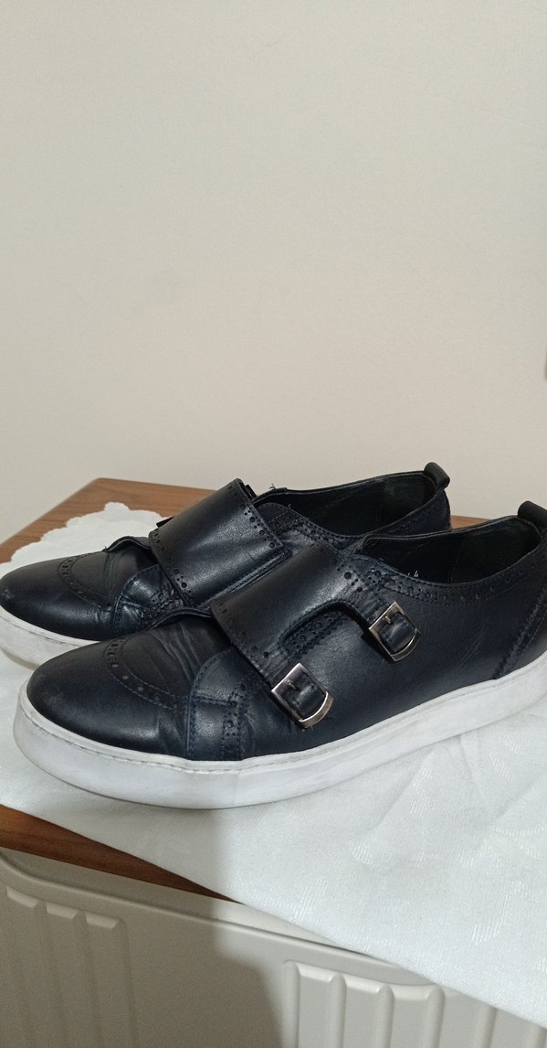 Tokalı Siyah Gri Erkek Sneakers - Görsel 2