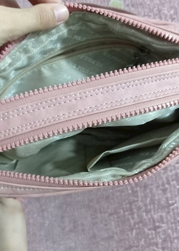 U.S Polo Assn. Pembe Kadın Çapraz Çanta Fermuarlı
