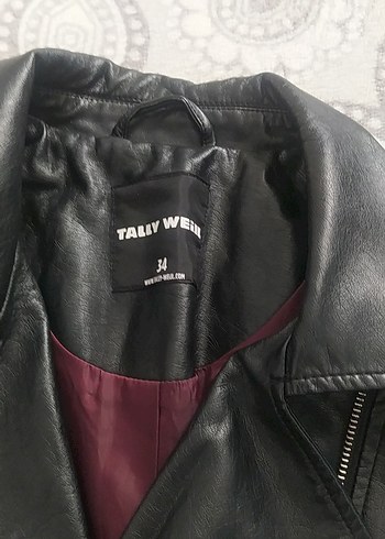 Kısa Siyah Deri Biker Ceket - Görsel 2