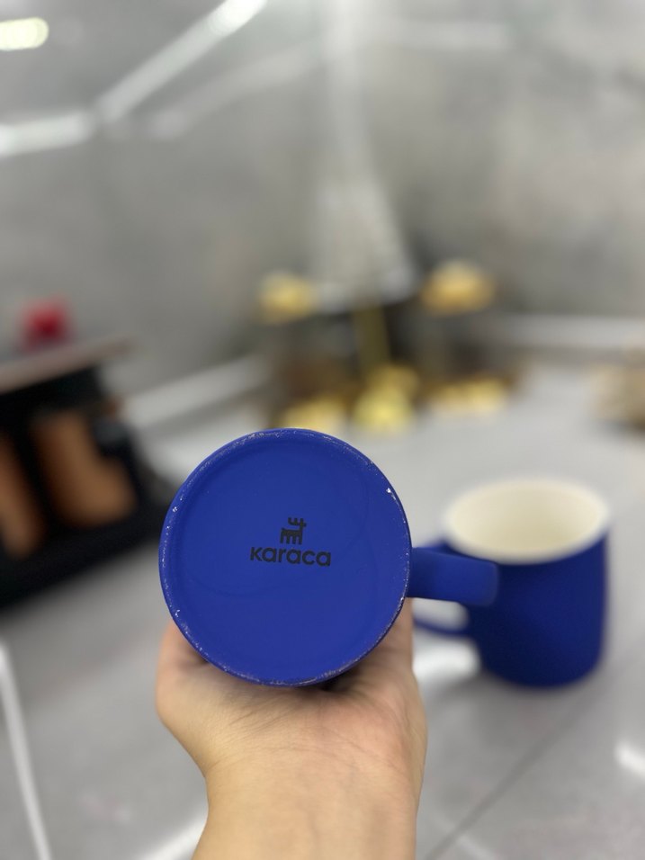 Renkli Mavi Seramik Kupa Seti - Görsel 2