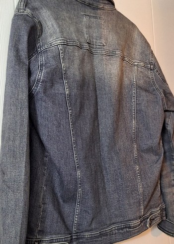 s Beden gri Renk Gri Kadın Denim Ceket, Düğmeli, Kolsuz