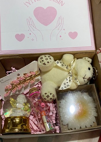 Beyaz Peluş Ayıcık ve Hediye Seti - Görsel 2