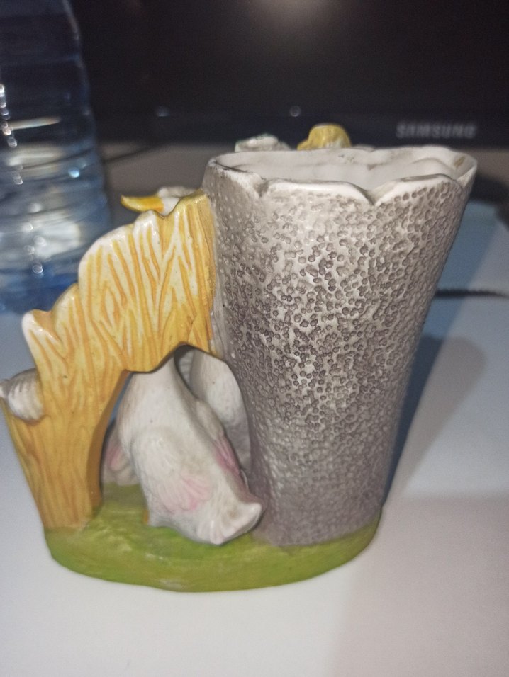 Beyaz Pastel Renkli Ördek Figürlü Biblo - Görsel 3