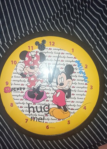 Walt Disney World Mickey Mouse ve Minnie Duvar Saati