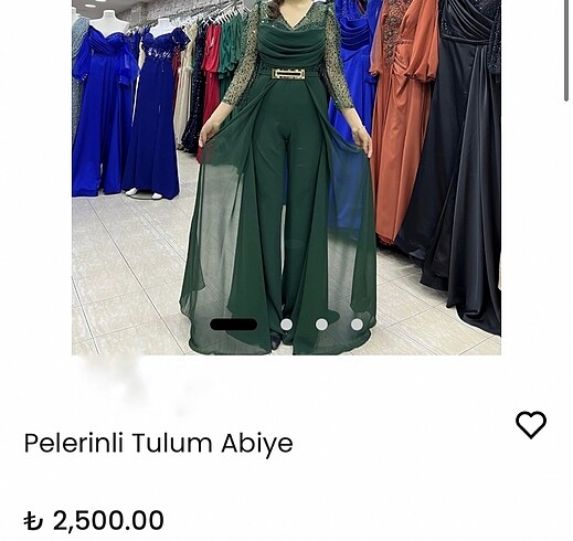 Pelerinli tulum abiye