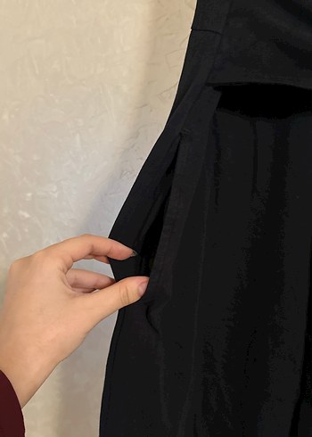 Kadın Siyah Kemerli Uzun Elbise - Görsel 4