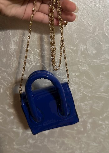 Parlak Mavi Kadın Omuz Çantası - Görsel 8