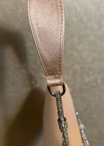 Pembe Süet Zincir Detaylı Kadın Çanta - Görsel 4