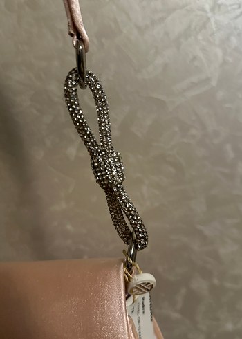 Pembe Süet Zincir Detaylı Kadın Çanta - Görsel 3