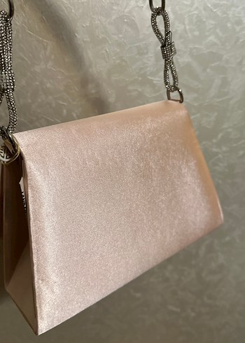 Pembe Süet Zincir Detaylı Kadın Çanta - Görsel 5