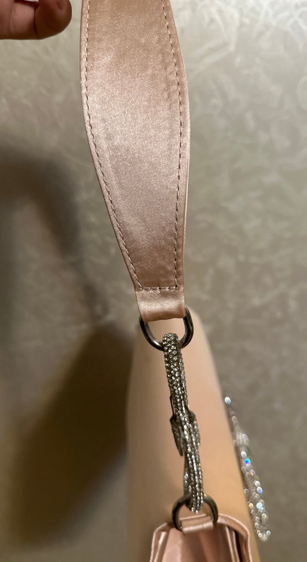 Pembe Süet Zincir Detaylı Kadın Çanta - Görsel 4