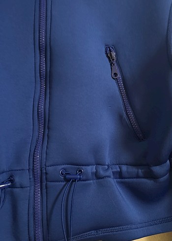 Fermuarlı Lacivert Kadın Kısa Ceket - Görsel 2