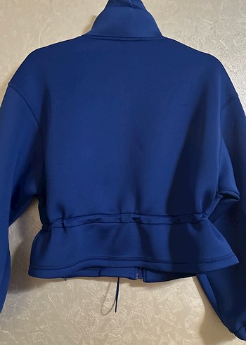 Fermuarlı Lacivert Kadın Kısa Ceket - Görsel 7