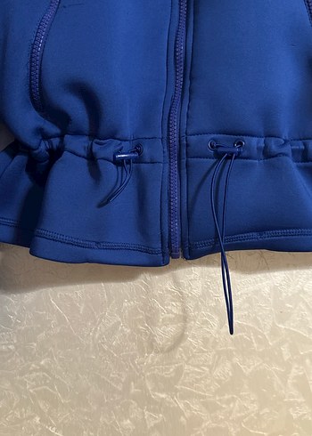 Fermuarlı Lacivert Kadın Kısa Ceket - Görsel 6