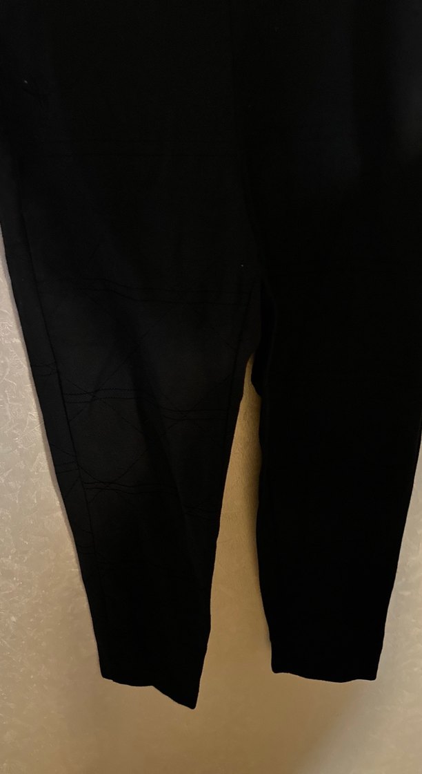 Christian Dior Kadın Siyah Nakışlı Kumaş Pantolon - Görsel 2