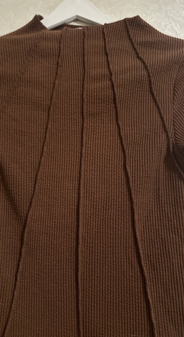 Kahverengi Pilili Balıkçı Yaka Kadın Kazak - Görsel 2