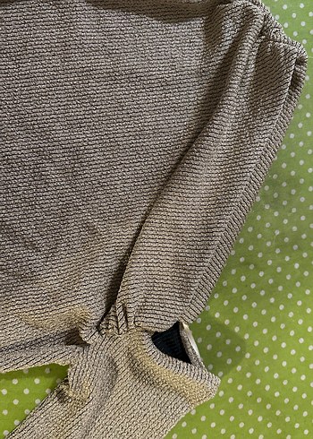 Uzun Kollu Drapeli Straplez Elbise - Görsel 5