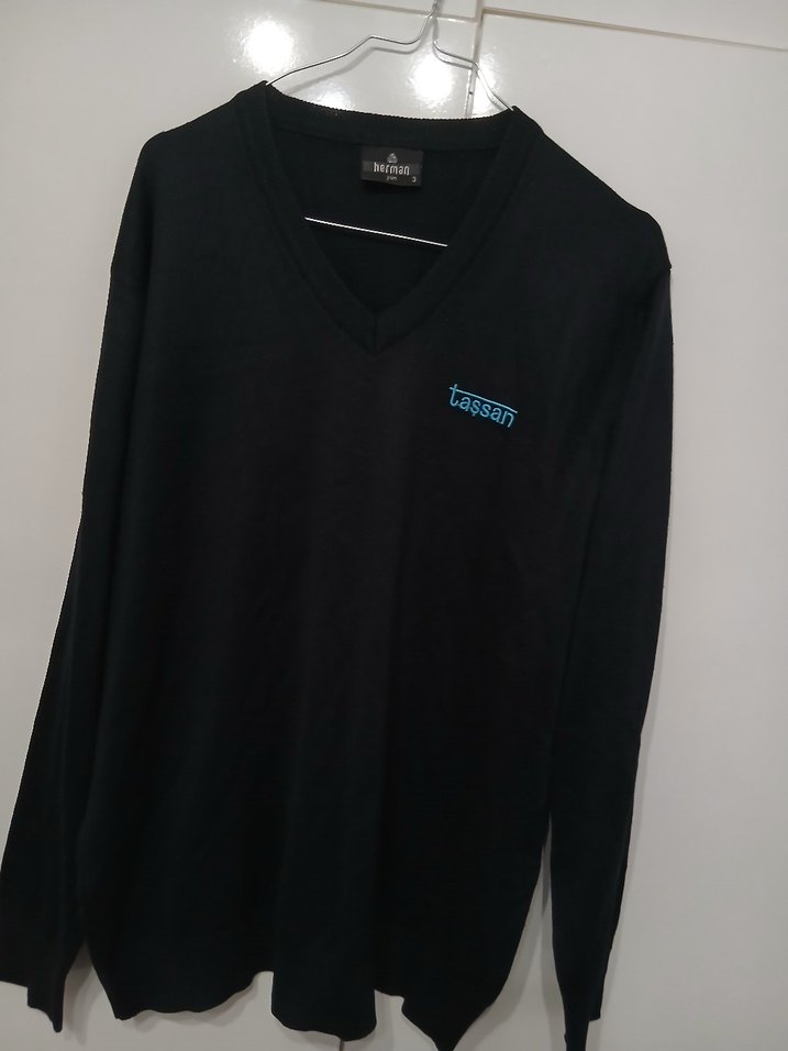 Siyah Oversize Erkek Sweatshirt - Görsel 3