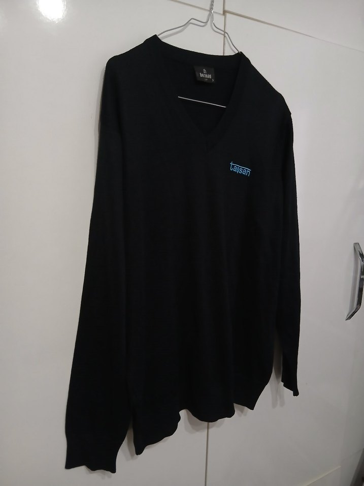 Siyah Oversize Erkek Sweatshirt - Görsel 5