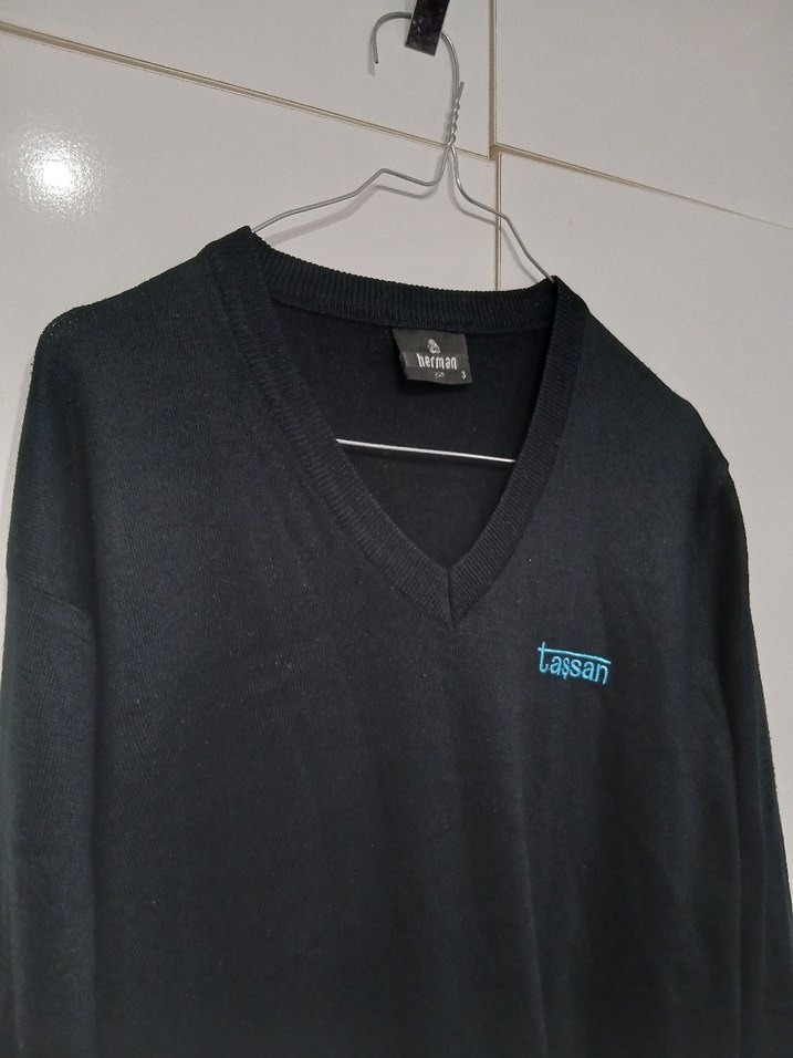 Siyah Oversize Erkek Sweatshirt - Görsel 2