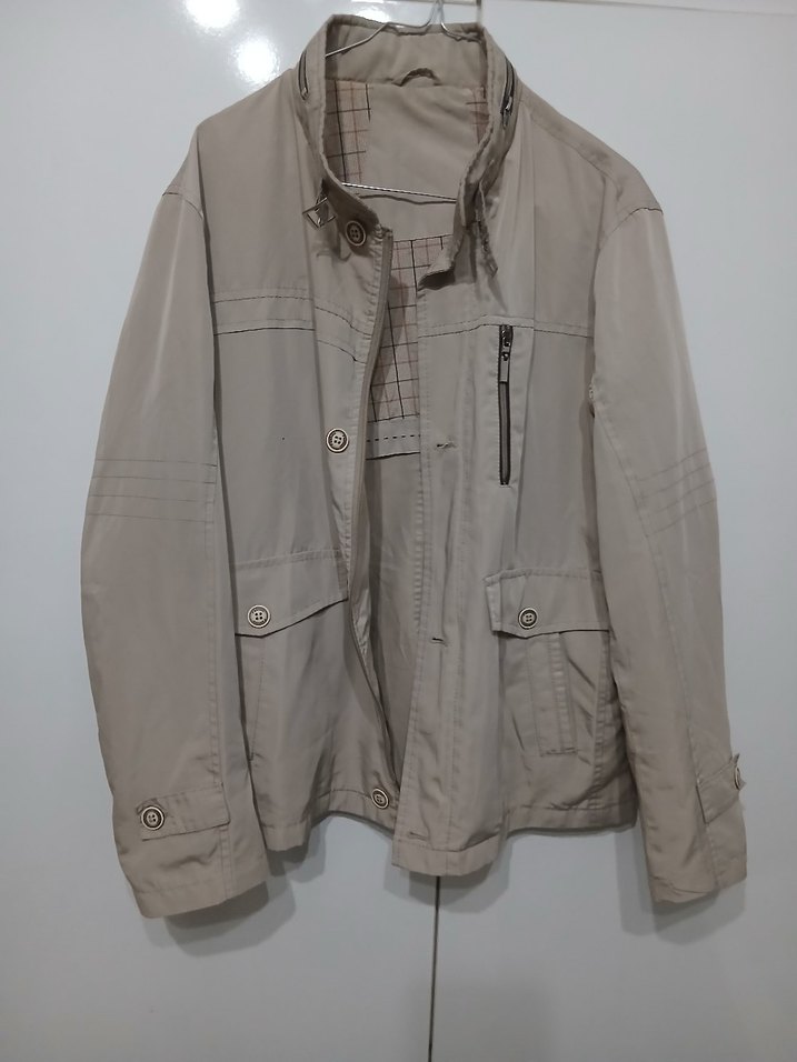 Bej Düğmeli Midi Erkek Ceket - Görsel 3