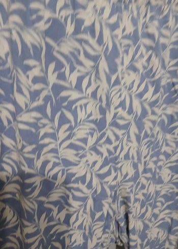 Kadın Mavi Desenli Rahat Kesim Pantolon - Görsel 6