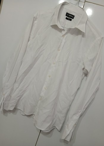 Erkek Beyaz Pamuklu Uzun Kollu Gömlek - Görsel 5