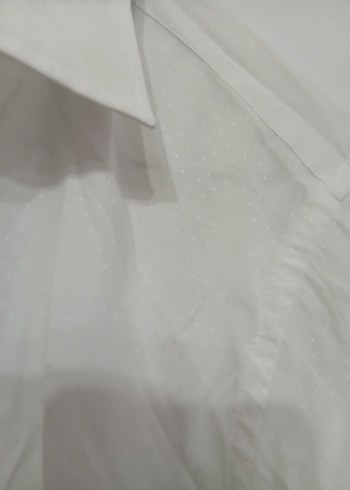 Erkek Beyaz Pamuklu Uzun Kollu Gömlek - Görsel 3